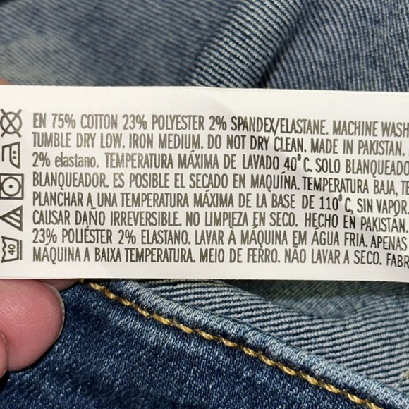 Forever 21 Premium Curved Denim Cotton Blend Darkwash Jean Shorts Size 25 NWT - Picture 6 of 6